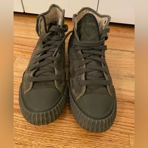 Green Converse-style shoes